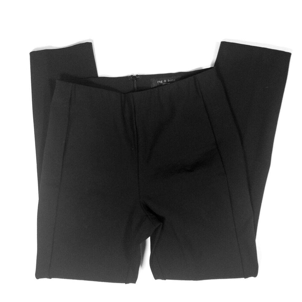 Rag & Bone Women’s Black Pants Size 6 Stretch Ankle High Rise Slim 26" Inseam